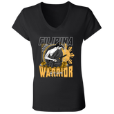 Filipina Warrior Samurai Ladies' Jersey V-Neck T-Shirt
